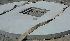 Tampa de concreto com inpeção e tampa com puxador de ferro (Diversas Medidas)