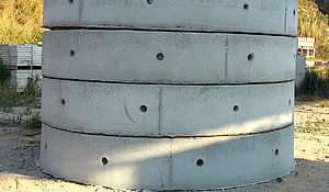 Anel de concreto perfurado  Ø 3,00 x 0,50